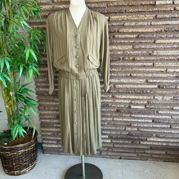 Carole Little Vintage Blouson Jacket and Full Skirt Outfit USA Made Size 12 - Picture 1 of 13